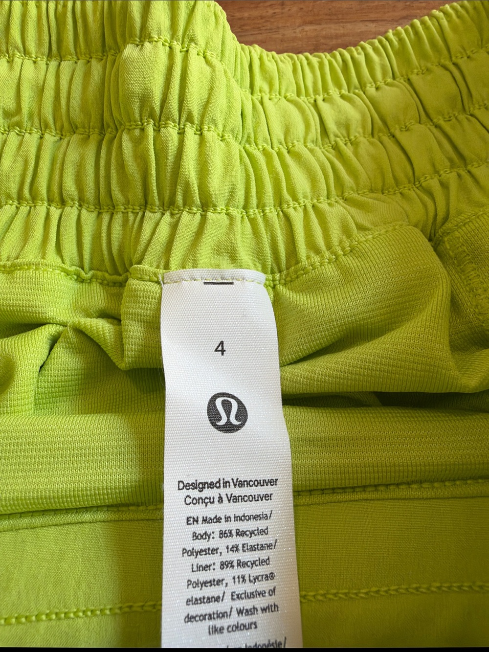 Neon Yellow lululemon Women’s Athletic Running Shorts - Picture 4 of 4